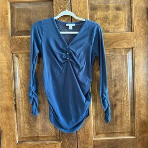 Motherhood Maternity Slate Blue Thermal Top - Women's Size Small